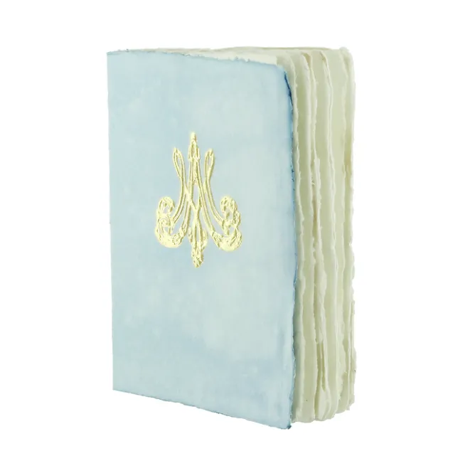 Boutiques de musées Cahier papier bouilli en cuve - Monogramme de Marie-Antoinette - Bleu Online