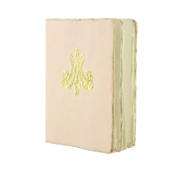 Boutiques de musées Cahier papier bouilli en cuve - Monogramme de Marie-Antoinette - Saumon
