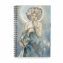 Cahiers Et Carnets<Boutiques de musées Cahier à spirale Alphonse Mucha - La lune et les étoiles, 1902
