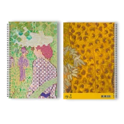 Boutiques de musées Cahier à spirale Bonnard Femme à la robe quadrillée Discount