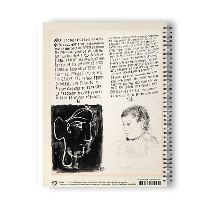 Cahiers Et Carnets<Boutiques de musées Cahier à spirales Pablo Picasso - Poèmes et lithographies