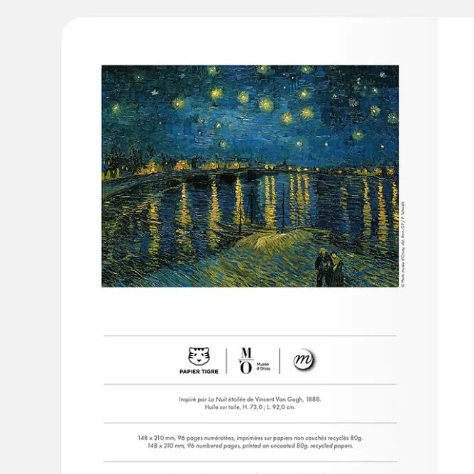 Cahiers Et Carnets<Boutiques de musées Cahier Vincent van Gogh - La Nuit étoilée - Orsay x Papier Tigre - A5