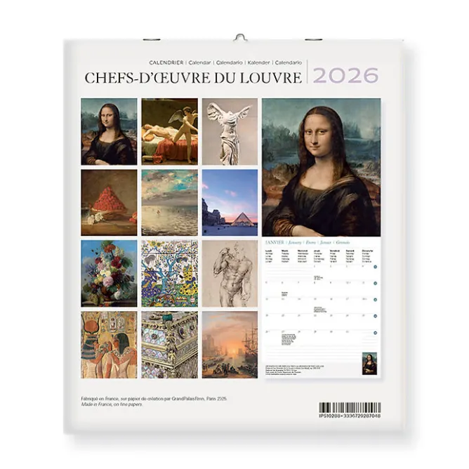 Calendriers Et Agendas<Boutiques de musées Calendrier 2026 - Chefs-d'œuvre du Louvre - 15,5x18cm