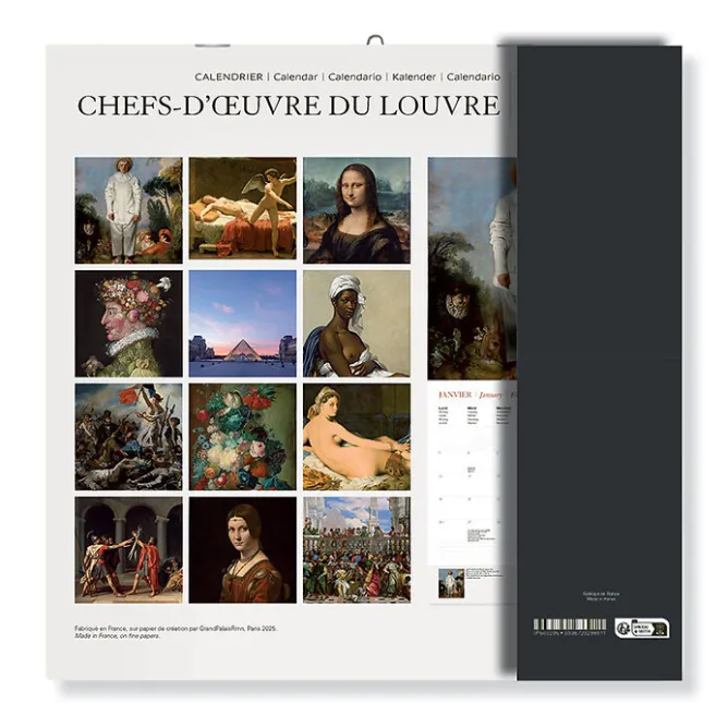 Calendriers Et Agendas<Boutiques de musées Calendrier 2026 - Chefs-d'œuvre du Louvre - 30x30 cm