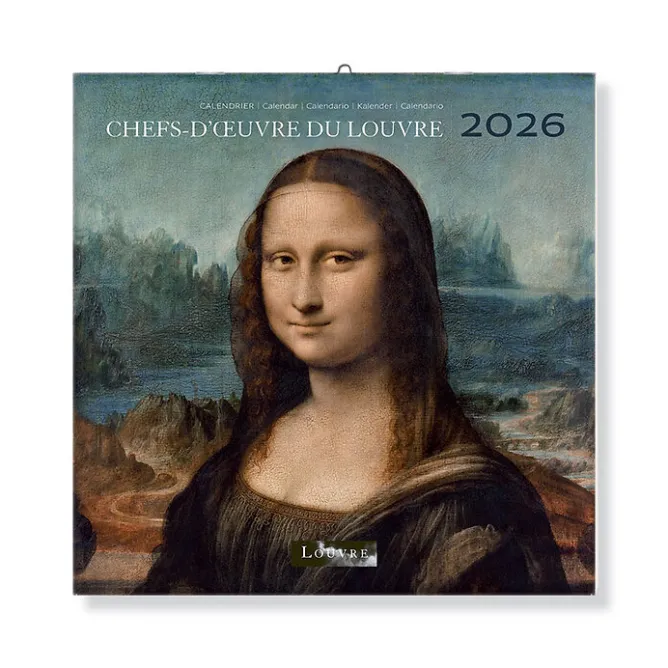 Calendriers Et Agendas<Boutiques de musées Calendrier 2026 - Chefs-d'œuvre du Louvre - 30x30 cm