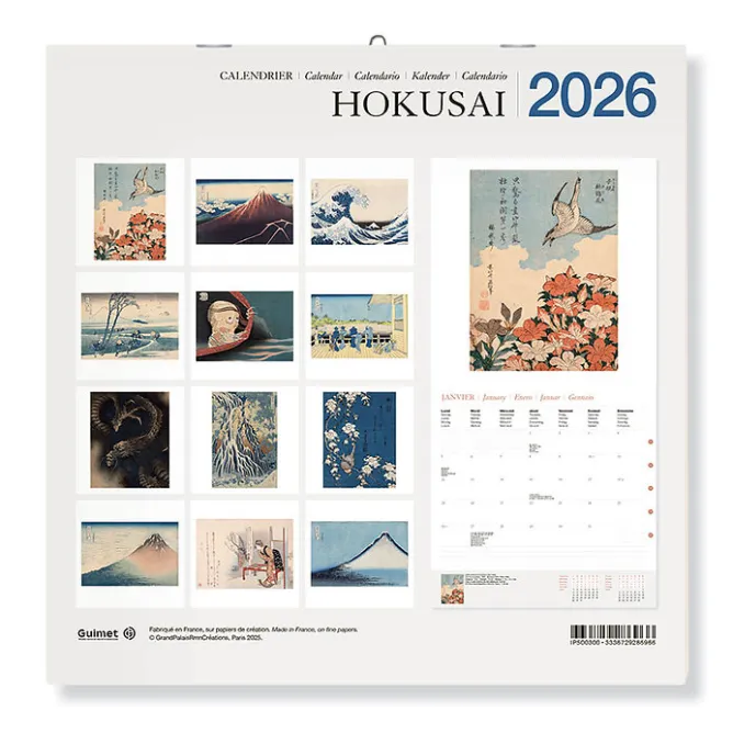 Boutiques de musées Calendrier 2026 - Hokusai - 30x30 cm Clearance