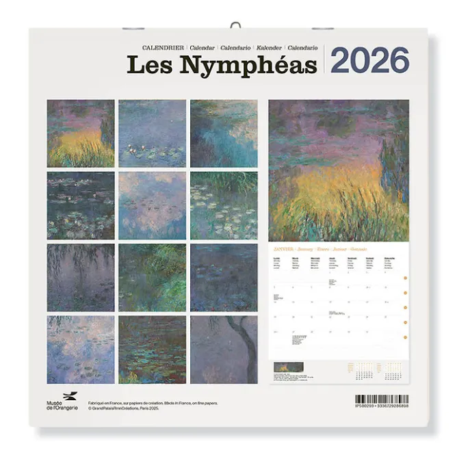 Calendriers Et Agendas<Boutiques de musées Calendrier 2026 - Les Nymphéas - 30x30 cm