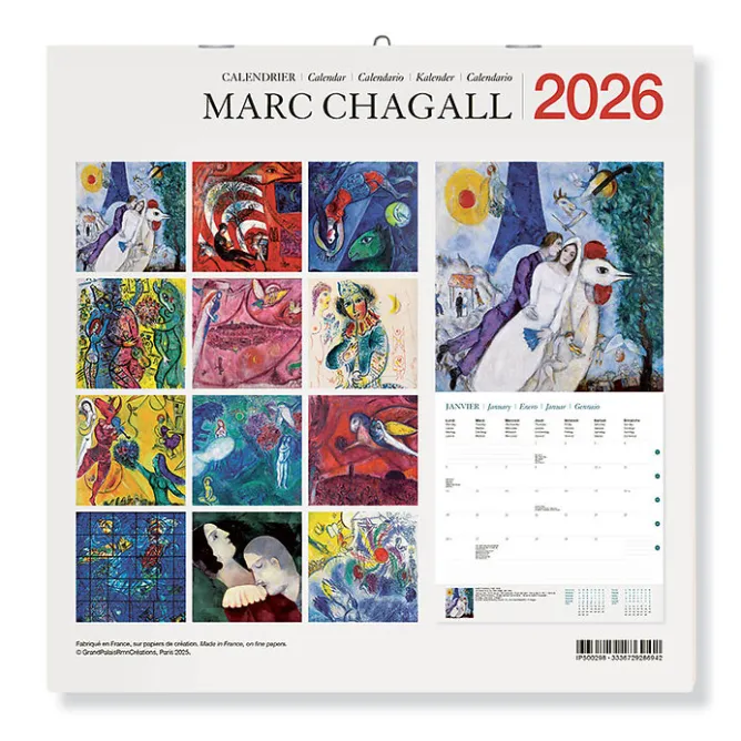 Boutiques de musées Calendrier 2026 - Marc Chagall - 30x30 cm Best