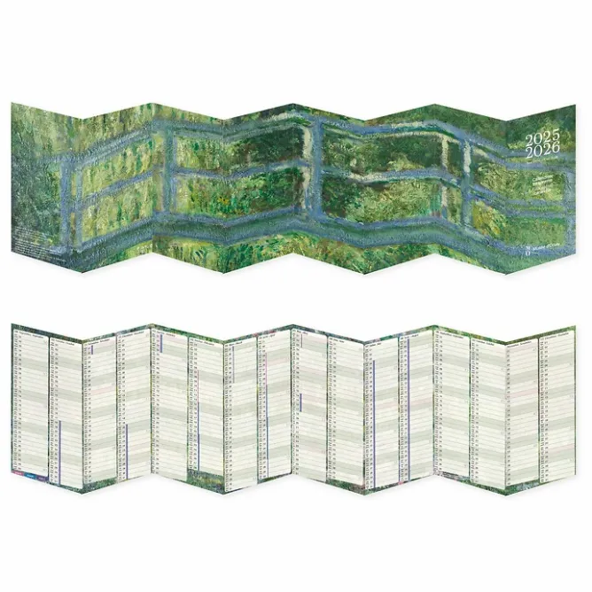 Calendriers Et Agendas<Boutiques de musées Calendrier panorama 16 mois Claude Monet - Le Bassin aux nymphéas, harmonie verte, 1899, Sept. 2025 - Déc. 2026
