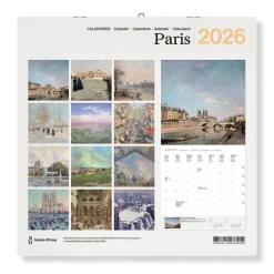 Calendriers Et Agendas<Boutiques de musées Calendrier 2026 - Paris Peintures - 30x30 cm