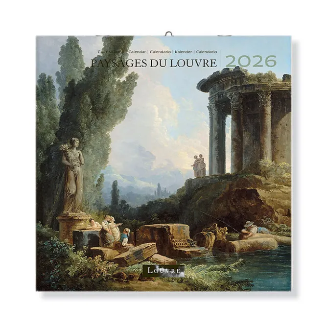 Boutiques de musées Calendrier 2026 - Paysages du Louvre - 30x30 cm Clearance