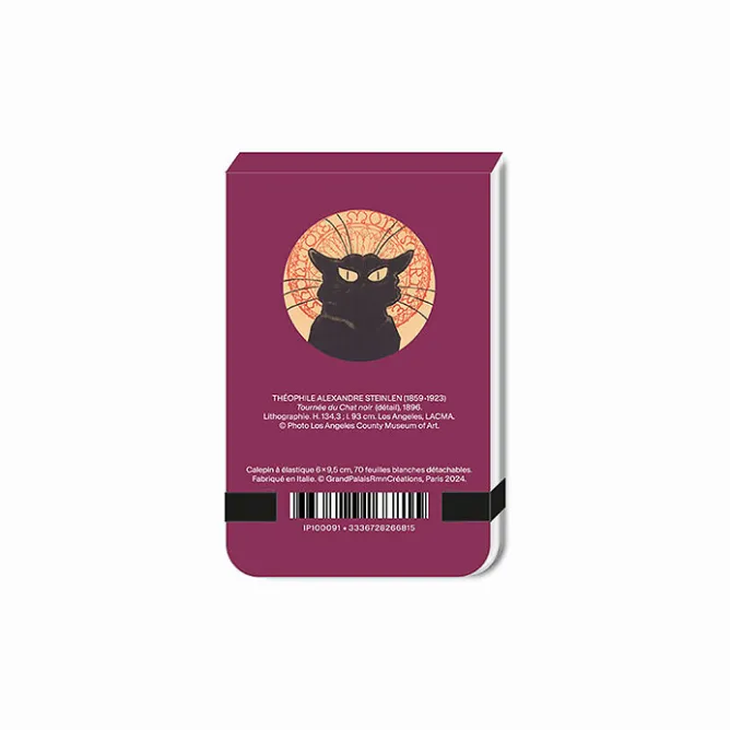 Boutiques de musées Calepin à élastique Théophile Alexandre Steinlen - Tournée du Chat noir de Rodolphe Salis, 1896 Discount