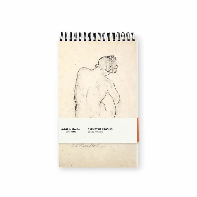 Cahiers Et Carnets<Boutiques de musées Carnet de croquis Aristide Maillol - Femme accroupie de dos, 1911 - Bloc de 30 feuilles 14 x 22 cm
