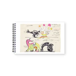 Cahiers Et Carnets<Boutiques de musées Carnet de croquis à spirale Niki de Saint Phalle / Jean Tinguely - Le Paradis fantastique, 7 mars 1967