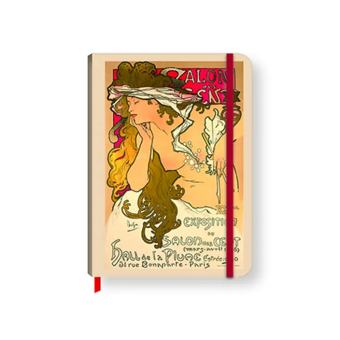 Boutiques de musées Carnet à élastique Alphonse Mucha - Salon des cent, 1896 Online