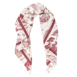 Foulards, Étoles, Châles<Boutiques de musées Carré de soie 90x90cm - Herbier du roi Rouge - Maison Baluchon