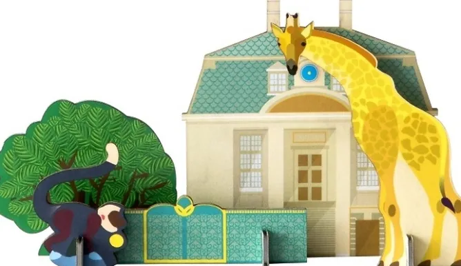 Loisirs Créatifs<Boutiques de musées Carte pop out Ménagerie du roi - Girafe