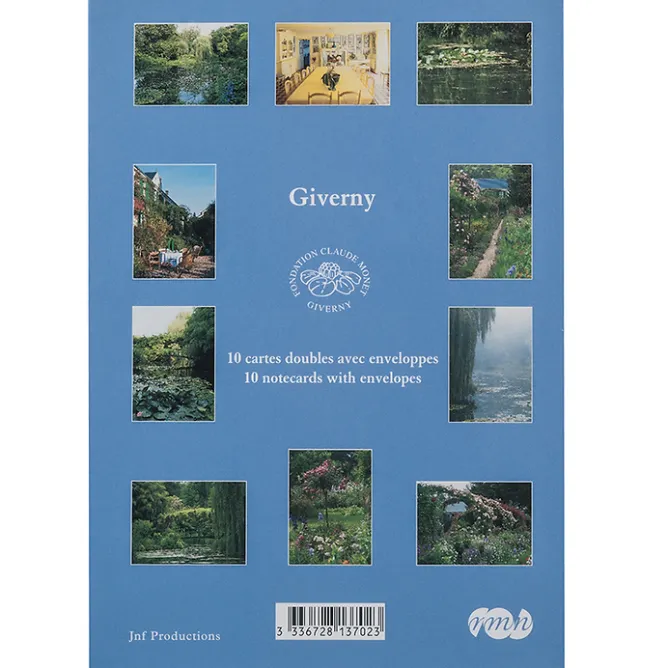 Boutiques de musées 10 Cartes doubles avec enveloppes - Giverny New