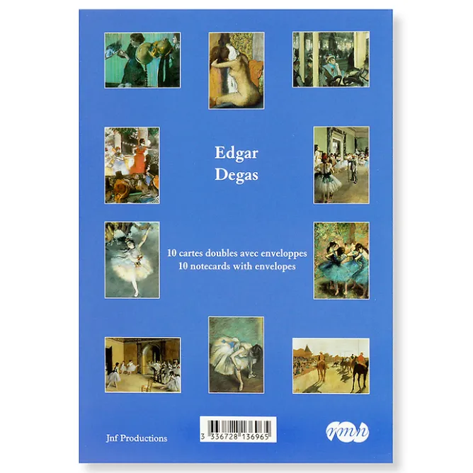 Boutiques de musées 10 Cartes doubles et enveloppes - Edgar Degas Best
