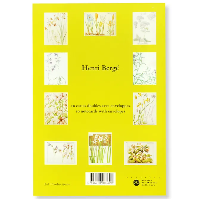 Boutiques de musées 10 Cartes doubles et enveloppes - Henri Bergé New
