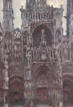 Boutiques de musées Cathédrale de Rouen, le portail vue de face, harmonie brune (panneaux aluminium) Sale