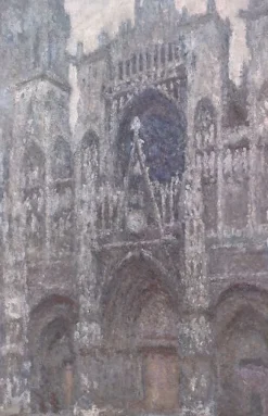 Panneaux Aluminium|Panneaux Acryliques<Boutiques de musées Cathédrale de Rouen, le portail, temps gris, harmonie grise (panneaux aluminium)