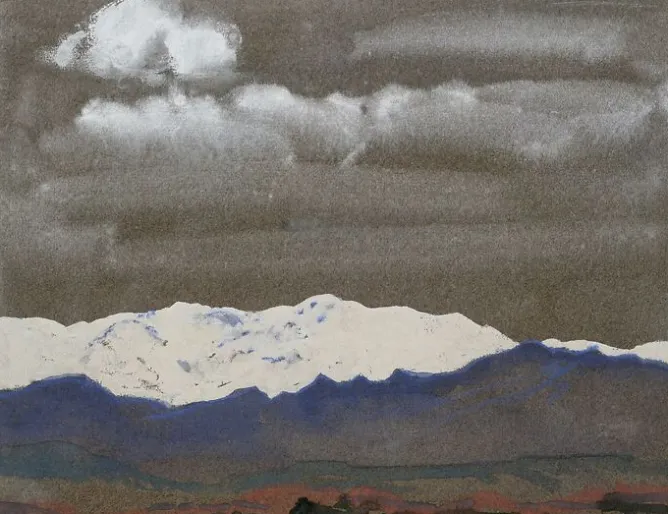 Affiches D'Art Encadrées<Boutiques de musées Chaîne de montagnes enneigées le soir (affiches d'art encadrées)