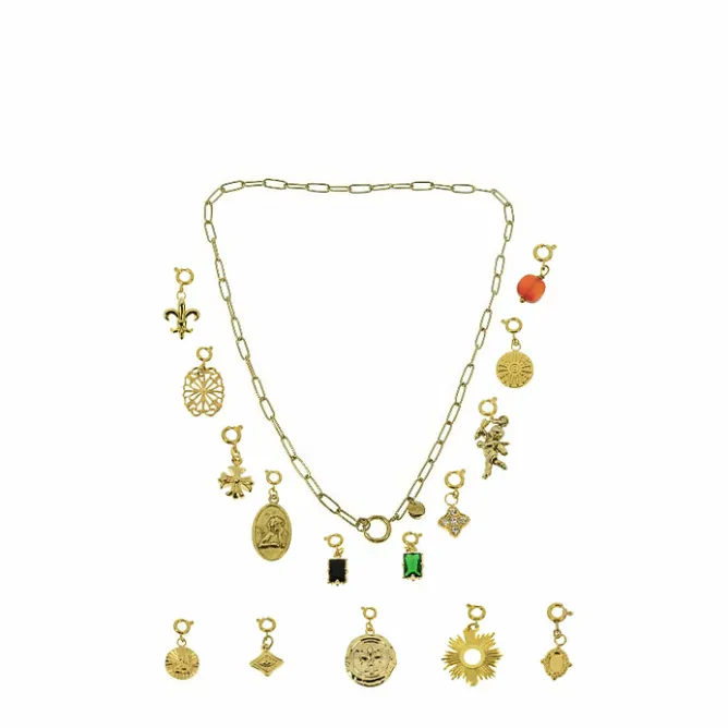 Bracelets<Boutiques de musées Charm Château de Versailles - Médaille ovale Ange - Les Cleias