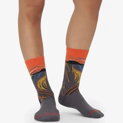 Chaussettes<Boutiques de musées Chaussettes Edvard Munch - Le Cri - Orange