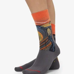 Chaussettes<Boutiques de musées Chaussettes Edvard Munch - Le Cri - Orange