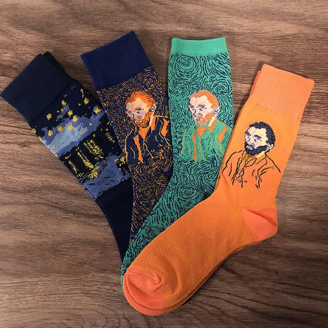 Boutiques de musées Chaussettes Vincent van Gogh - Autoportrait Orange 41/46 - Musée d'Orsay