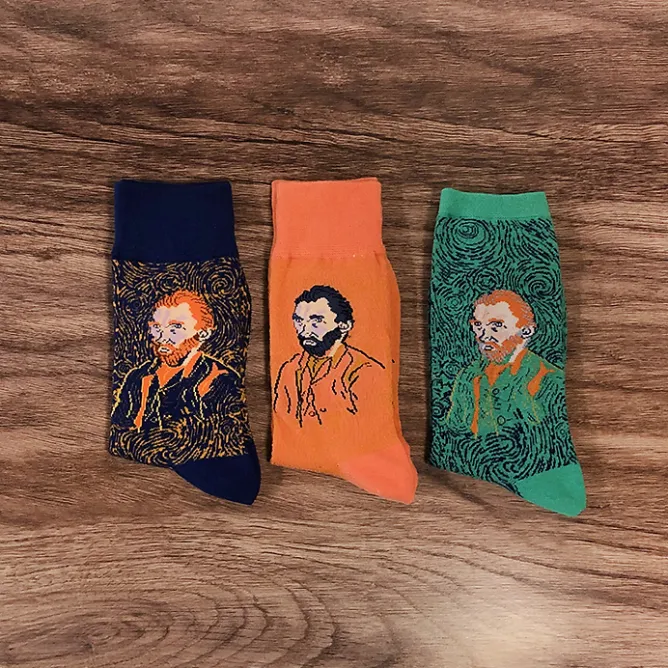 Boutiques de musées Chaussettes Vincent van Gogh - Autoportrait Orange 41/46 - Musée d'Orsay