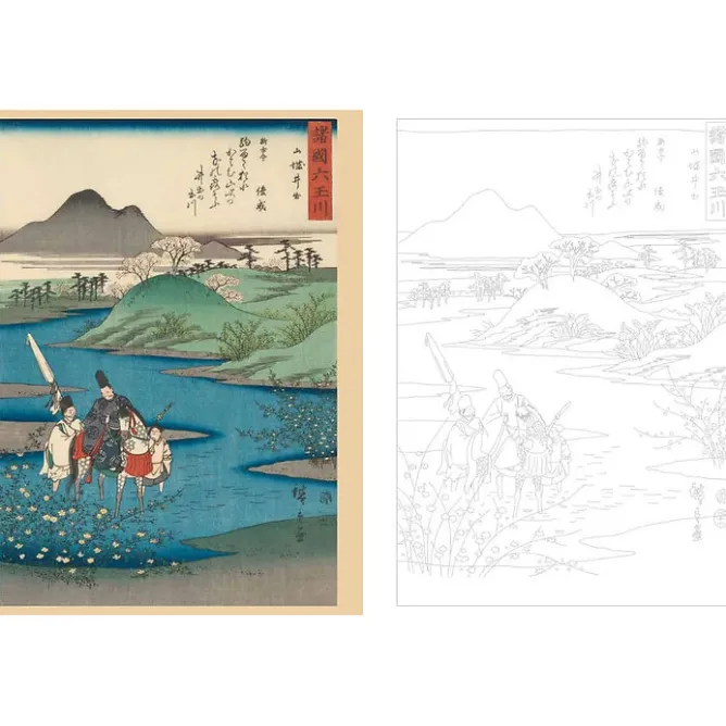 Boutiques de musées Chefs-d'œuvre du Japon à colorier Sale