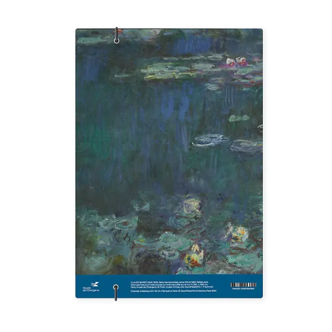Boutiques de musées Chemise à élastique Claude Monet - Nymphéas, Reflets verts - A4