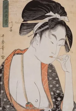 Boutiques de musées Cinq couleurs d'encre du quartier Nord : une prostituée du quartier des douves (toiles sur châssis) New