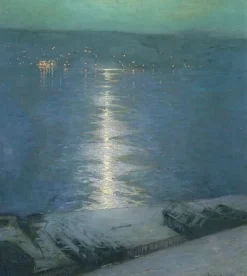 Boutiques de musées Clair de lune sur la riviére ou (panneaux acryliques)