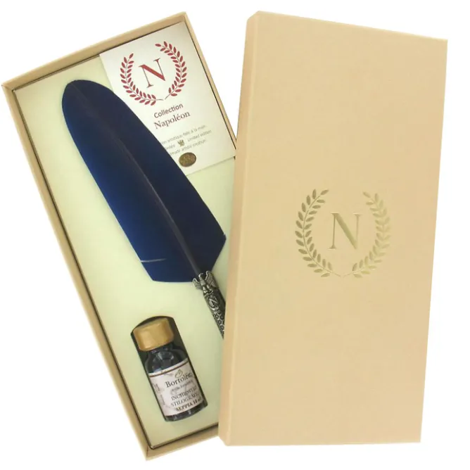 Boutiques de musées Coffret d'écriture Napoléon - Plume d'oie Bleue - Bortoletti Sale