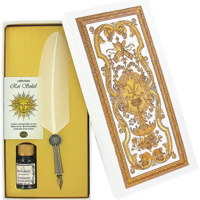 Boutiques de musées Coffret d'écriture Versailles - Plume d'oie blanche - Bortoletti
