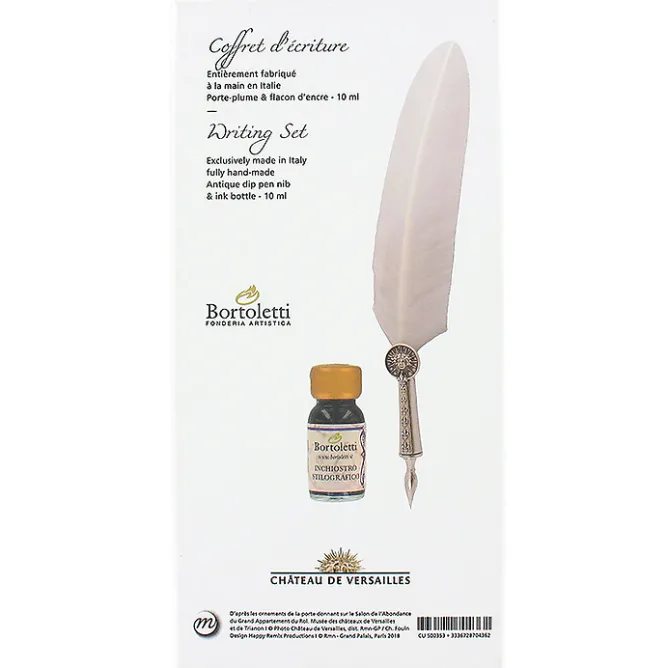 Boutiques de musées Coffret d'écriture Versailles - Plume d'oie blanche - Bortoletti
