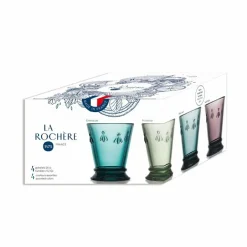 Boutiques de musées Coffret de 4 Gobelets Abeille - Couleurs assorties Clearance
