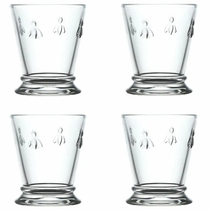 Boutiques de musées Coffret de 4 Gobelets Abeille - Transparent Best