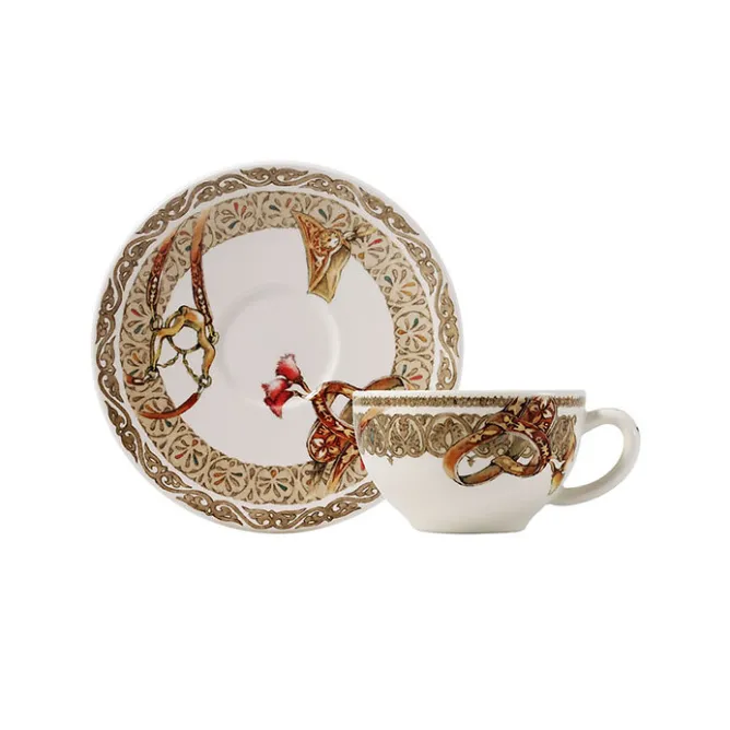 Boutiques de musées Coffret 2 tasses et soucoupes à thé - Chevaux du vent - Faïencerie de Gien Online