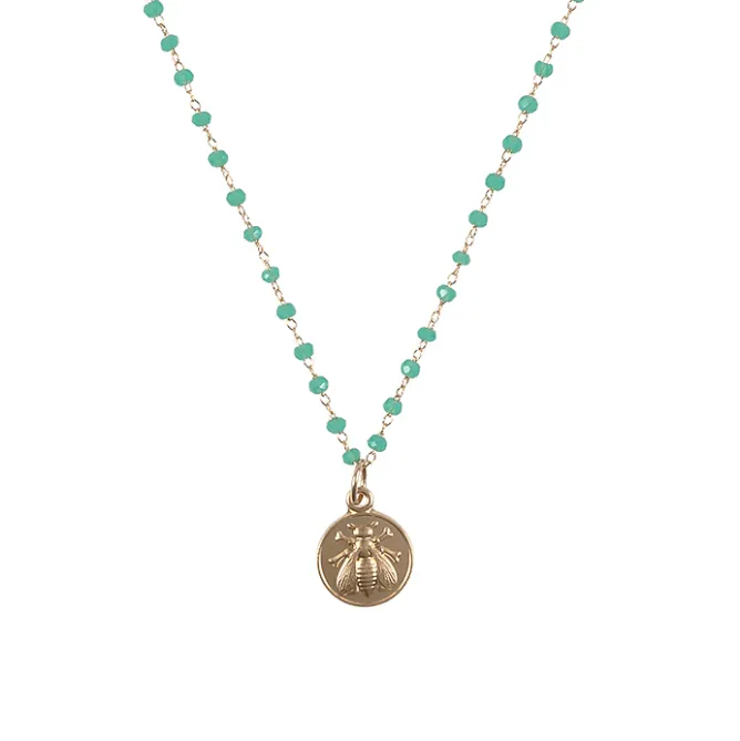Boutiques de musées Collier Abeille - Vert d'eau Clearance