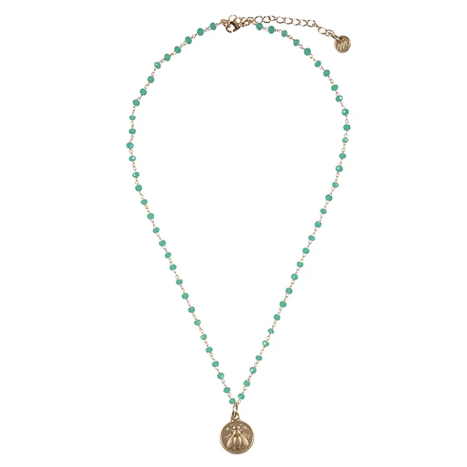 Boutiques de musées Collier Abeille - Vert d'eau Clearance
