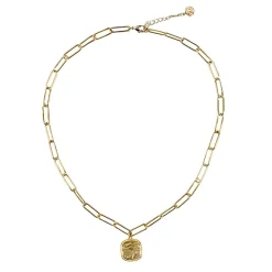 Boutiques de musées Collier avec chaîne maille trombone - Pendentif Œil égyptien Outlet