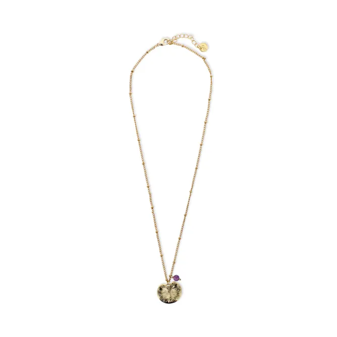 Boutiques de musées Collier court Nymphéa Perle d'améthyste - Les Cleias Outlet