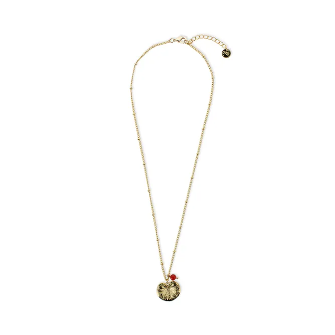 Boutiques de musées Collier court Nymphéa perle de cornaline - Les Cleias Clearance