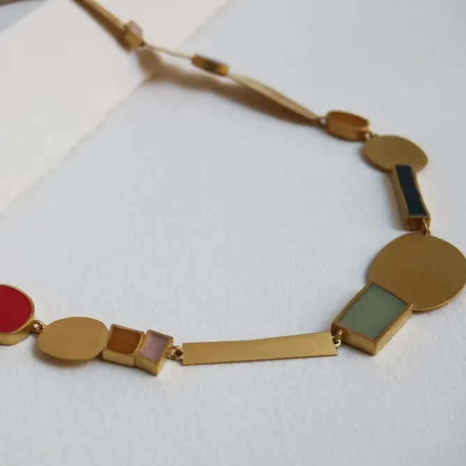 Colliers Et Pendentifs<Boutiques de musées Collier doré Collage vert - Joidart