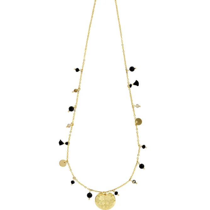Colliers Et Pendentifs<Boutiques de musées Collier à pampilles noires Nymphéa - Les Cleias