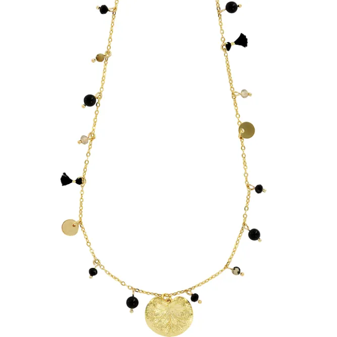 Colliers Et Pendentifs<Boutiques de musées Collier à pampilles noires Nymphéa - Les Cleias